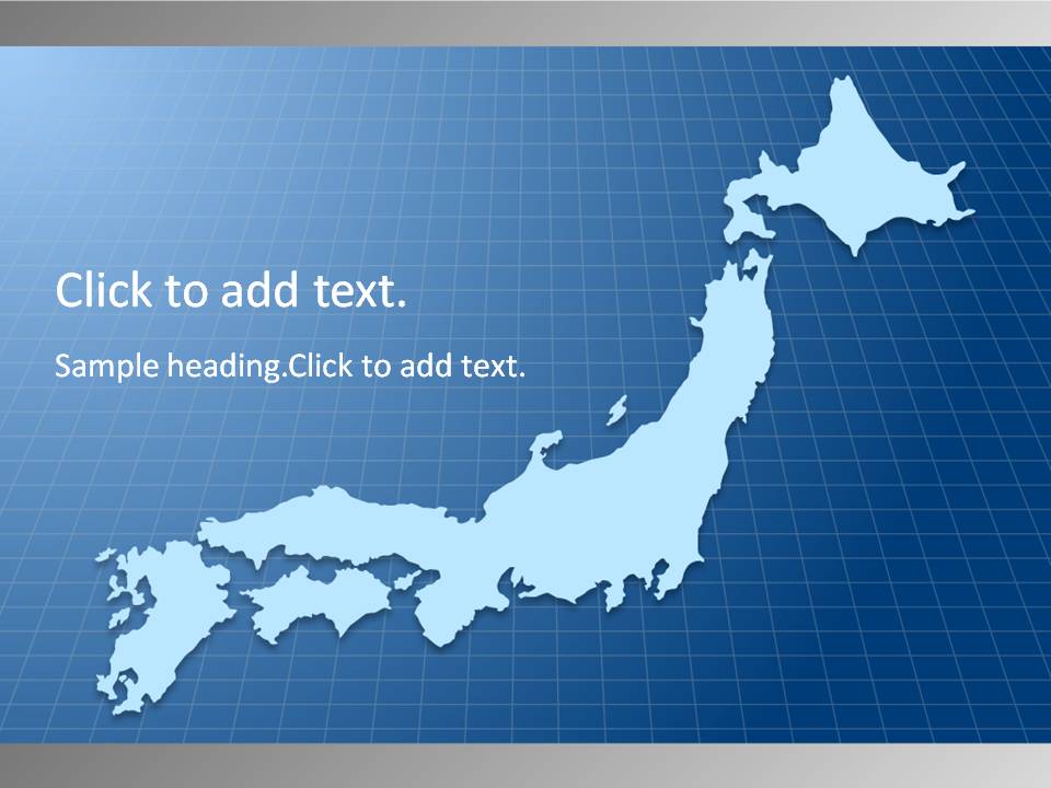 Map of Japan01-PowerPointテンプレートのアイキャッチ画像